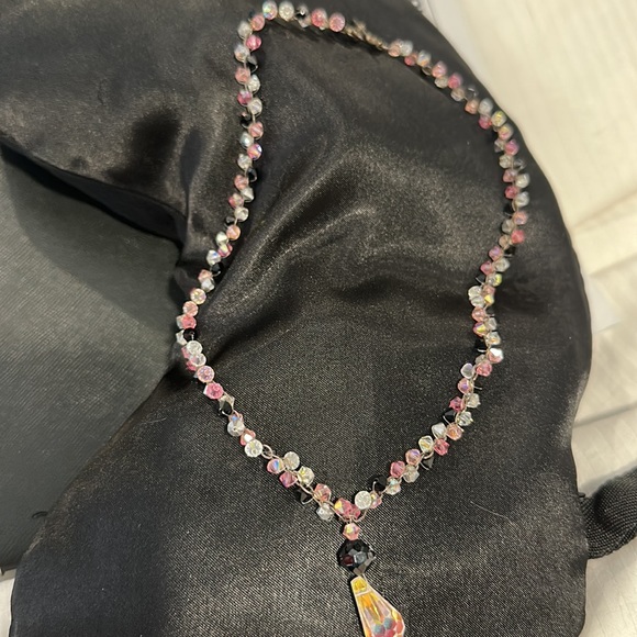 CUT CRYSTAL AND STERLING SILVER NEIMAN MARCUS NECKLACE - Picture 10 of 11